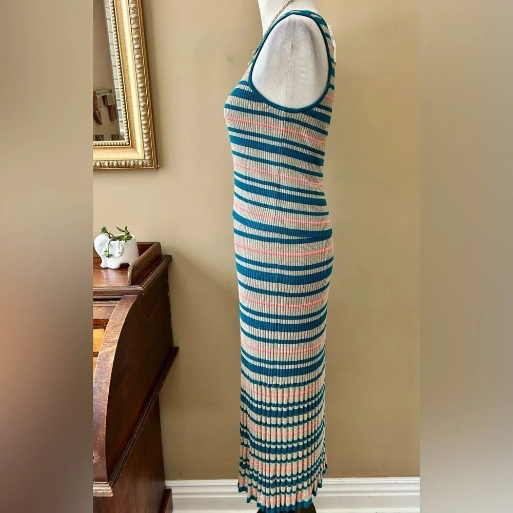 Anthropologie Dolan Striped Knit Skirt Set Sleeveless Pleated Two Piece S NWT